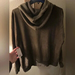 NWT So Olive green fleece hoodie M